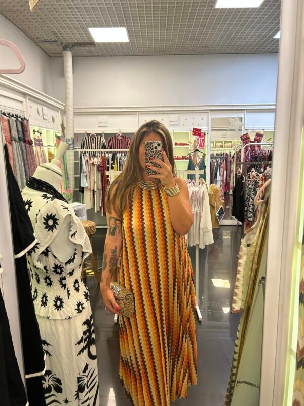 Vestido al cuello estampado - Imagen 2
