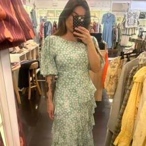 Vestido lunares con volante