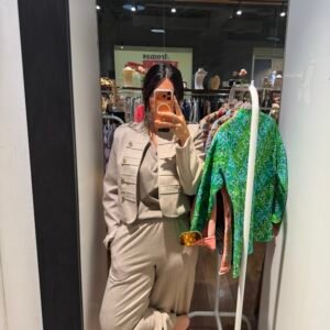 Pantalón bombacho beige